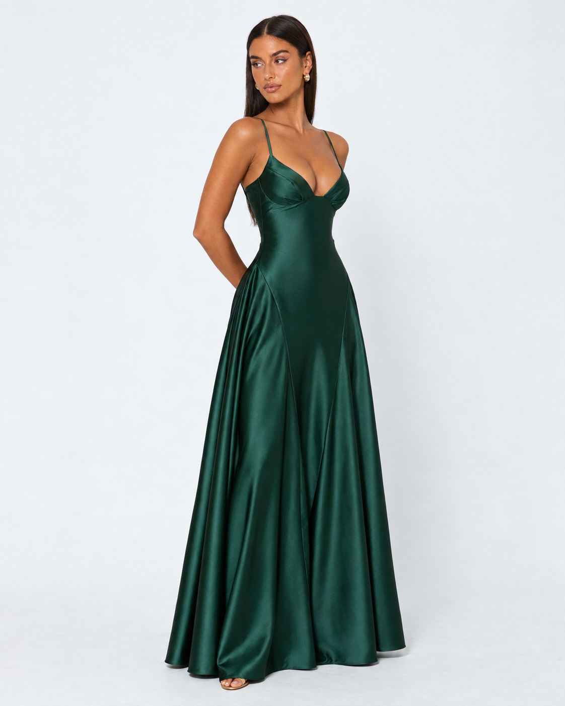 Midnight Romance Satin Maxi