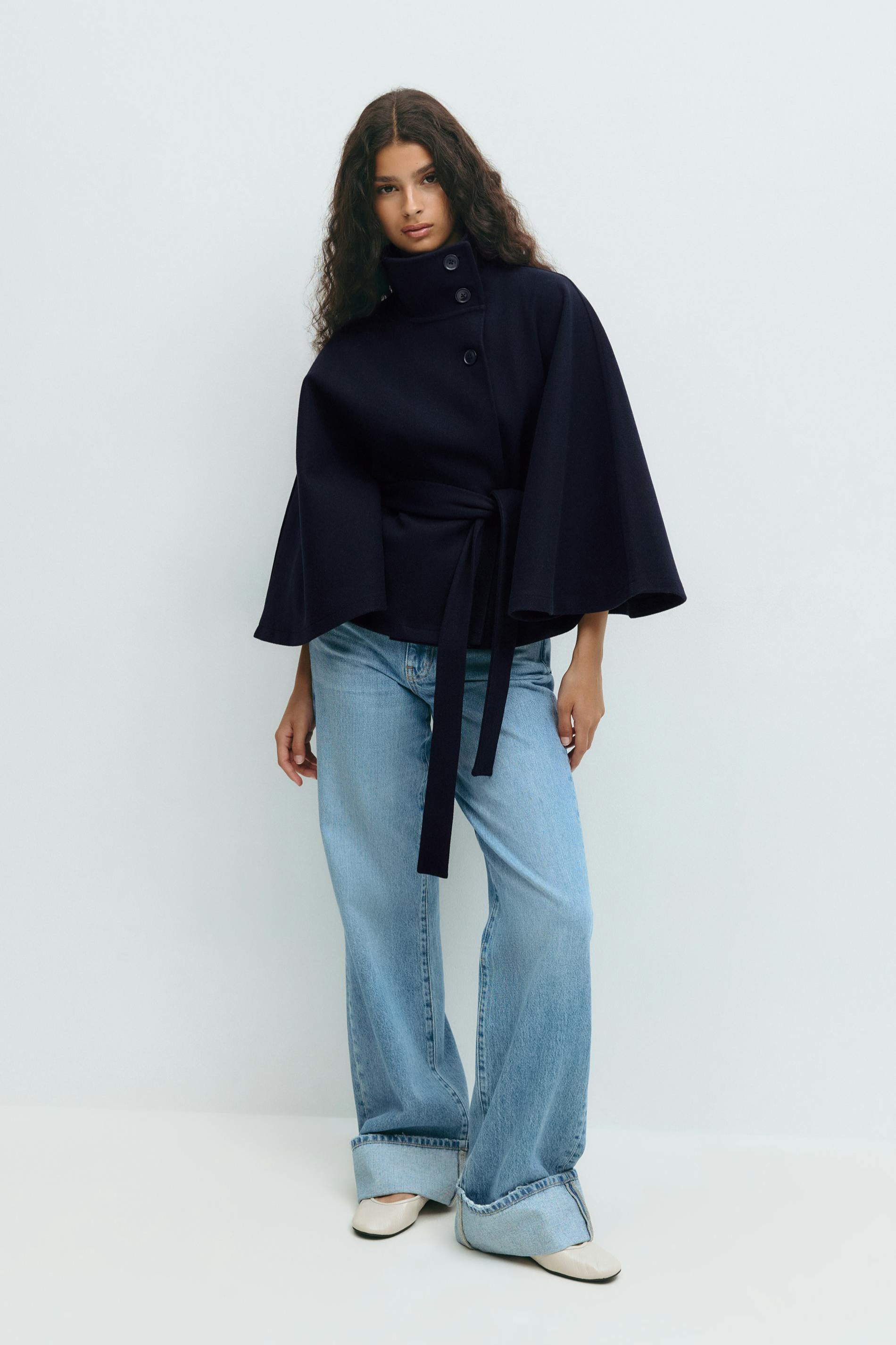 ARIA | Belted Cape Jacket