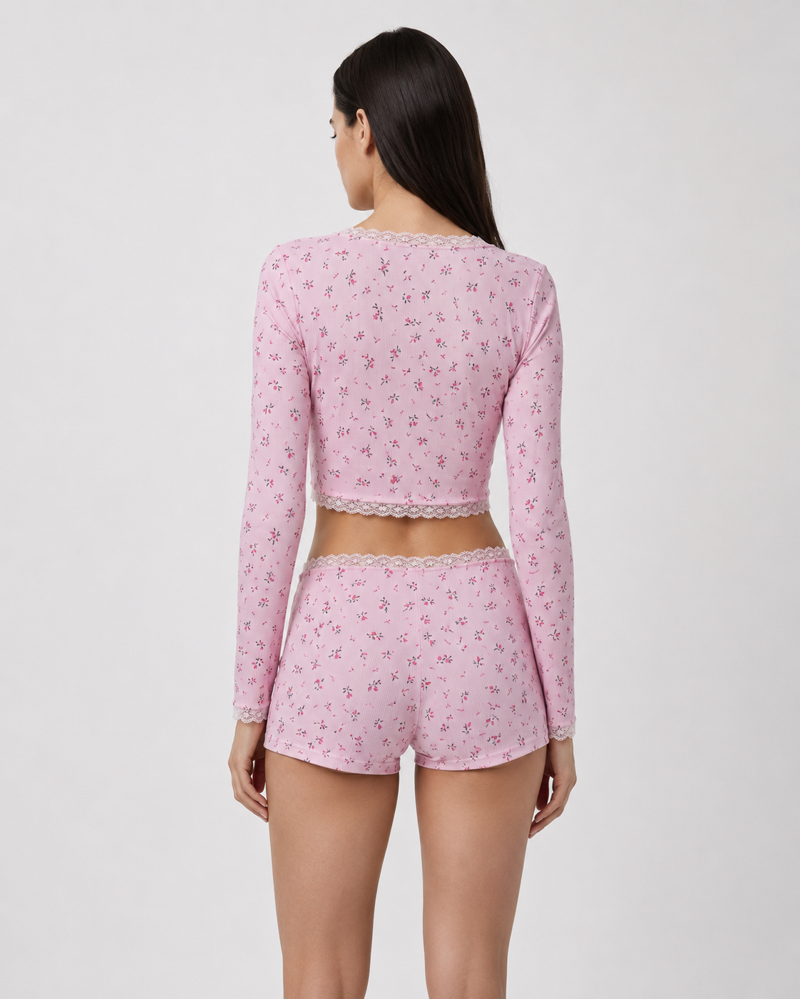 Soft Girl Floral PJ Set