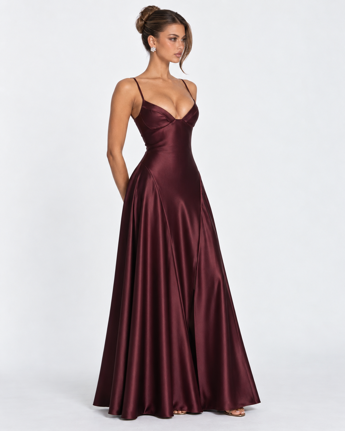Midnight Romance Satin Maxi