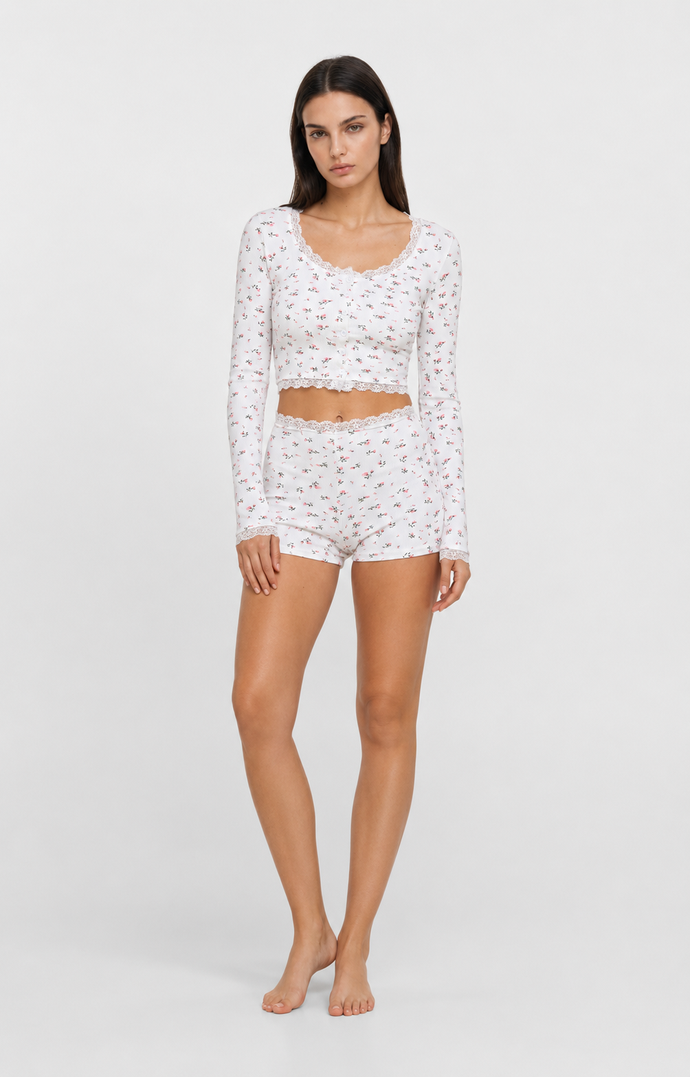 Soft Girl Floral PJ Set