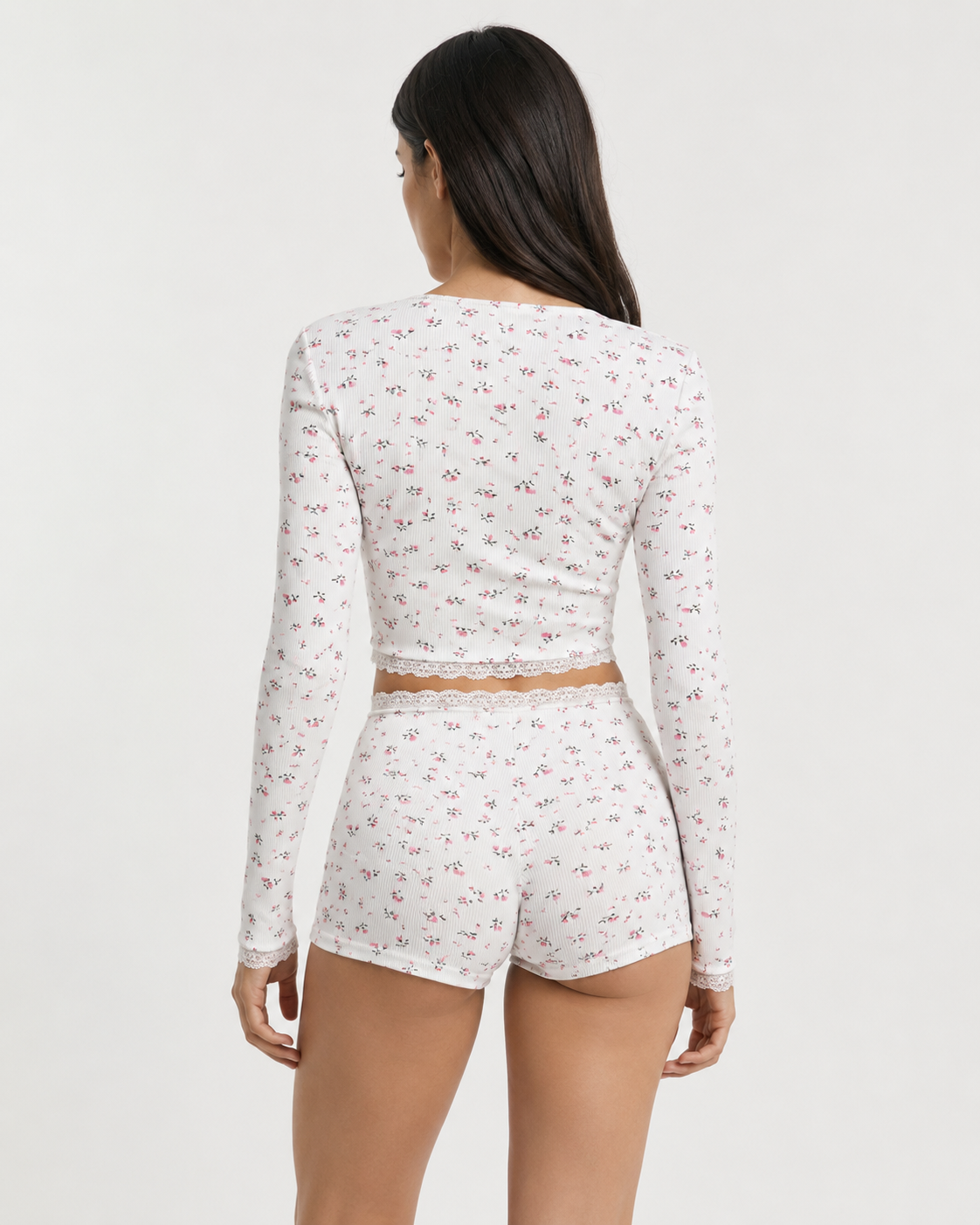 Soft Girl Floral PJ Set