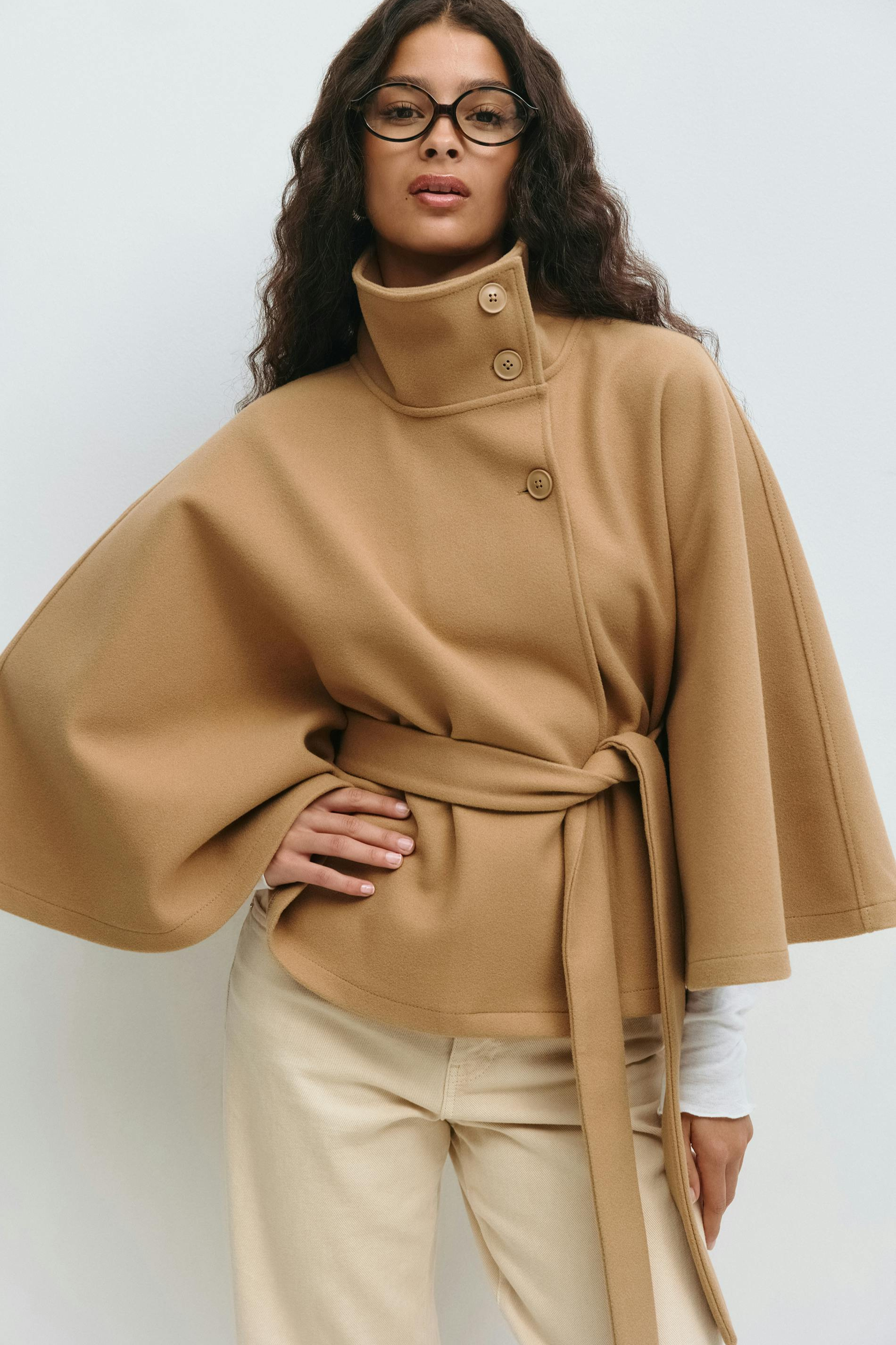 ARIA | Belted Cape Jacket