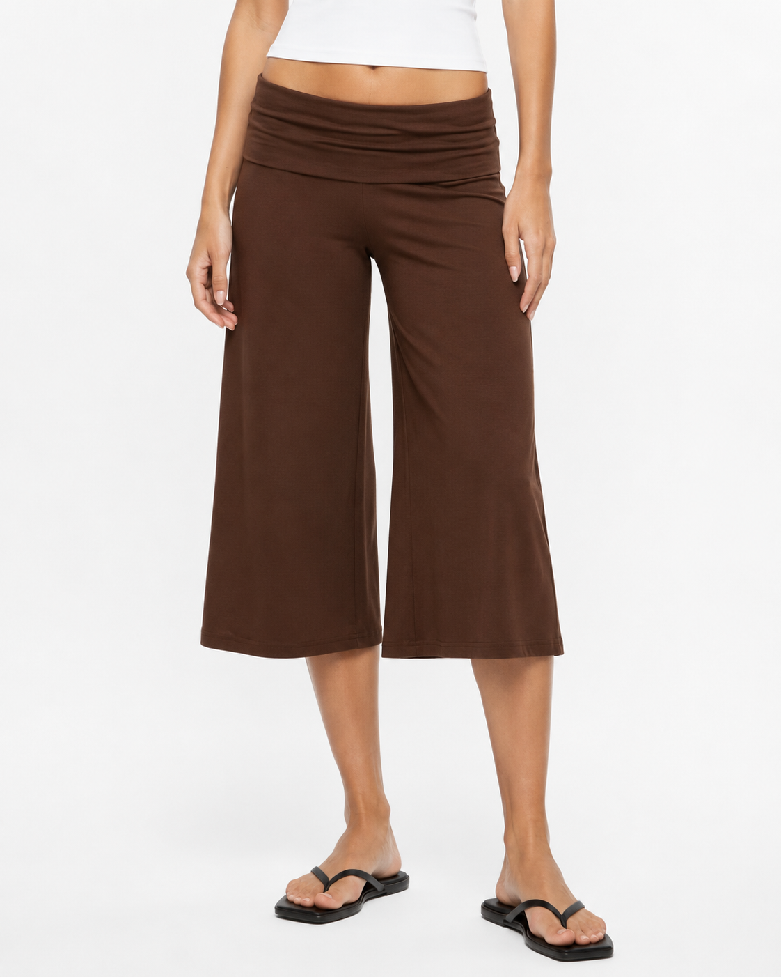 Foldover Capri Pants
