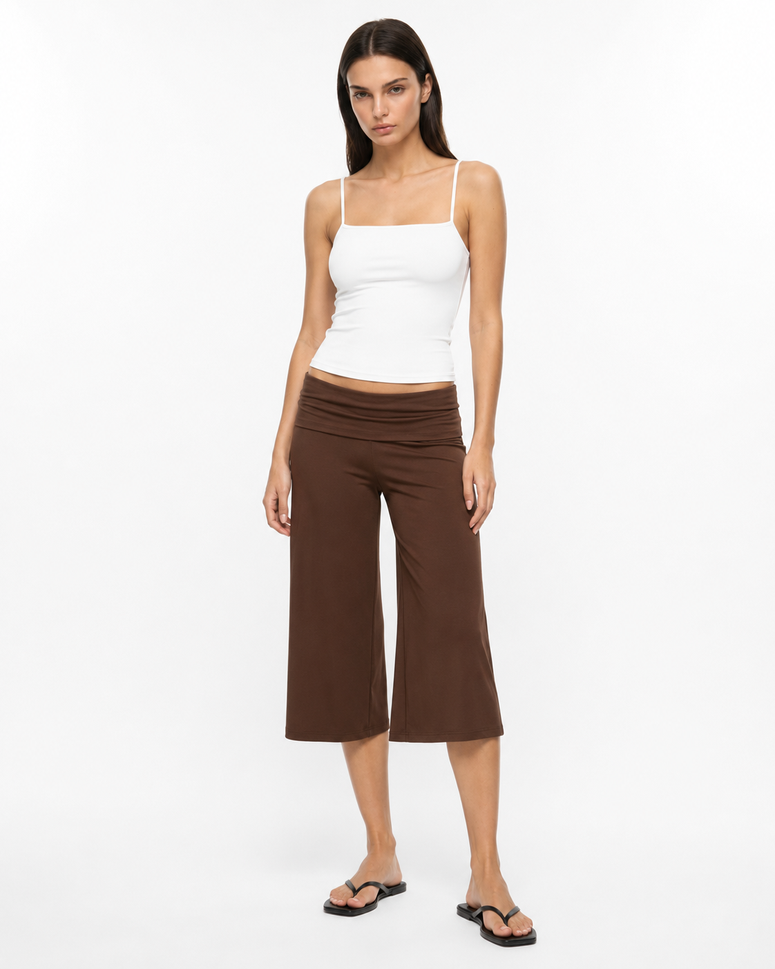Foldover Capri Pants