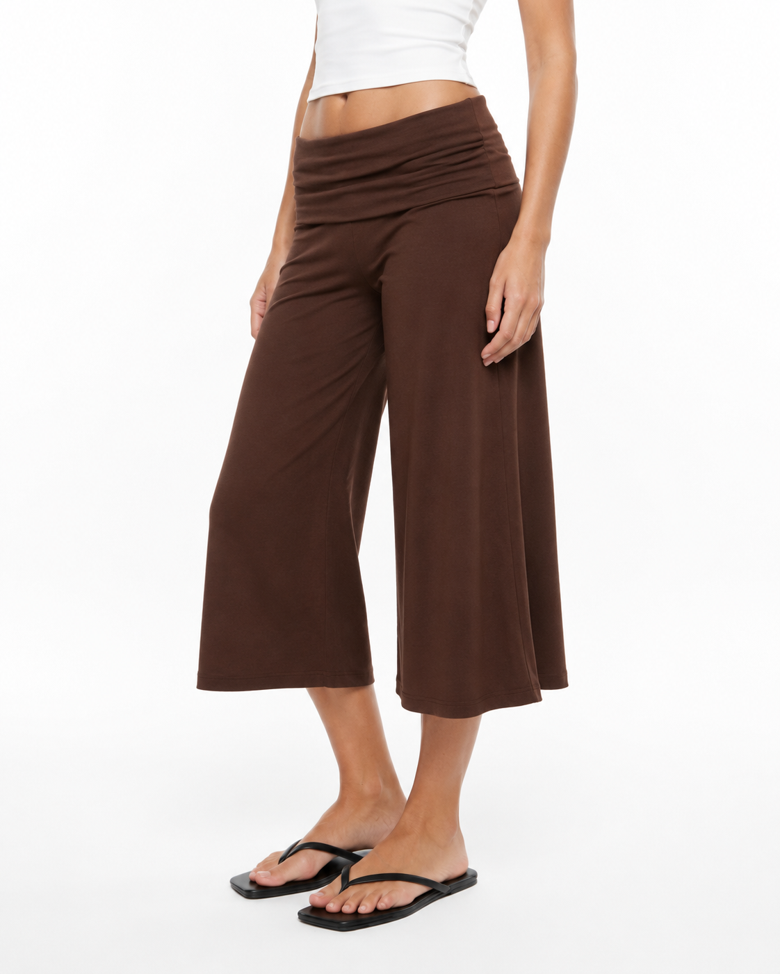 Foldover Capri Pants