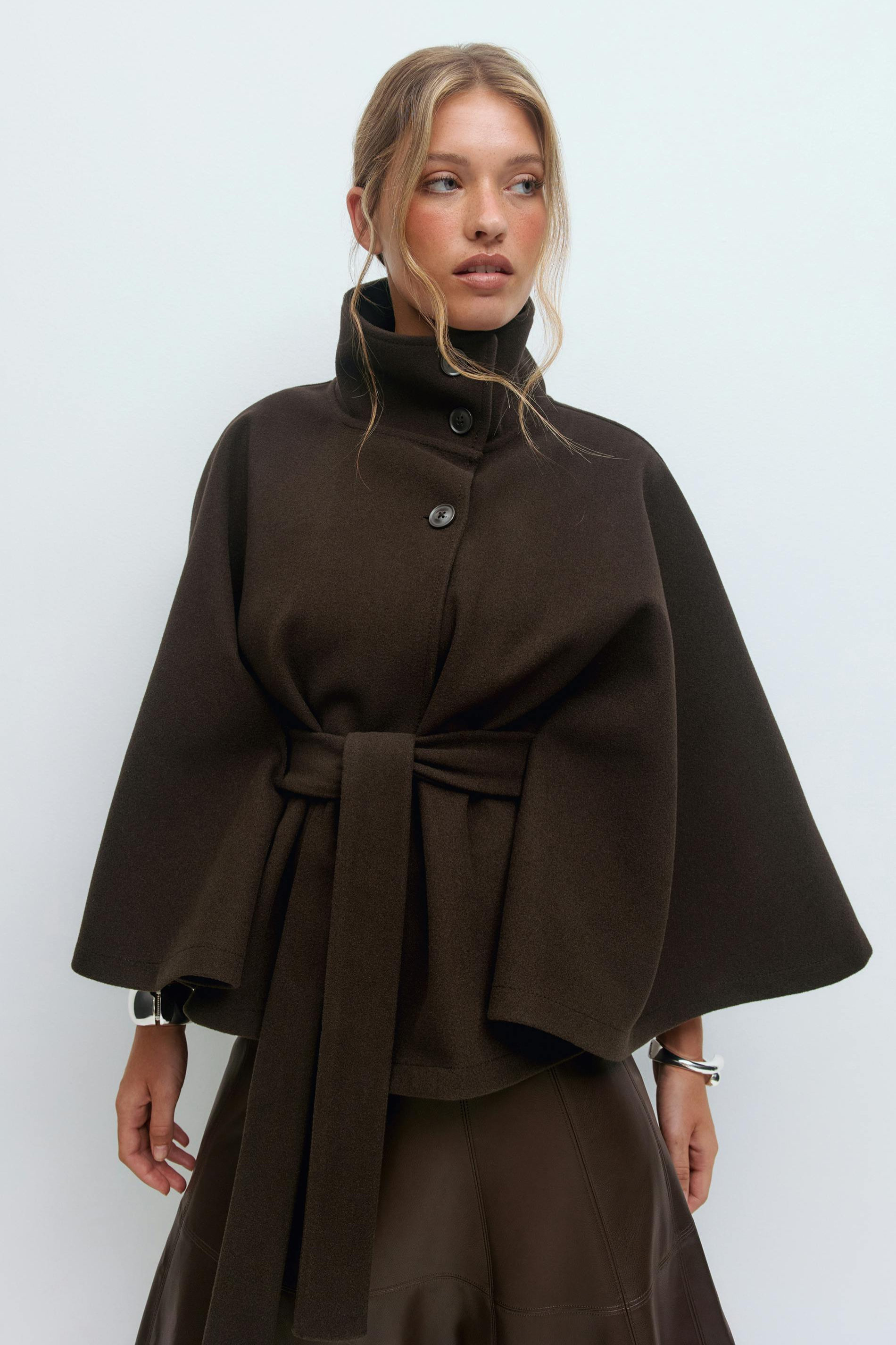 ARIA | Belted Cape Jacket