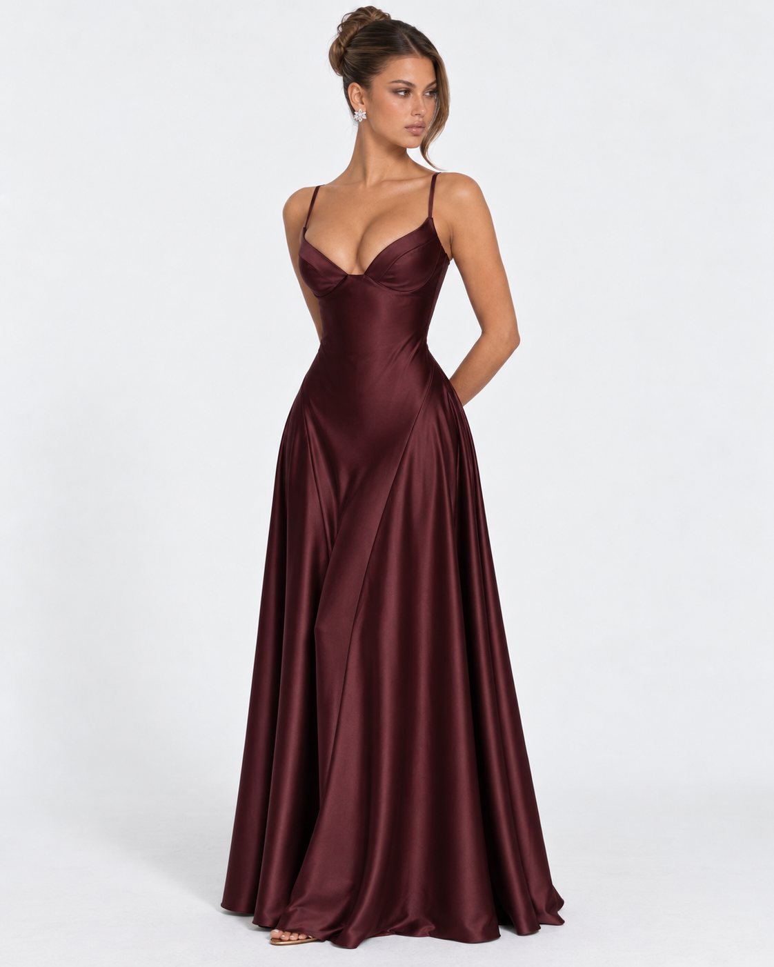 Midnight Romance Satin Maxi