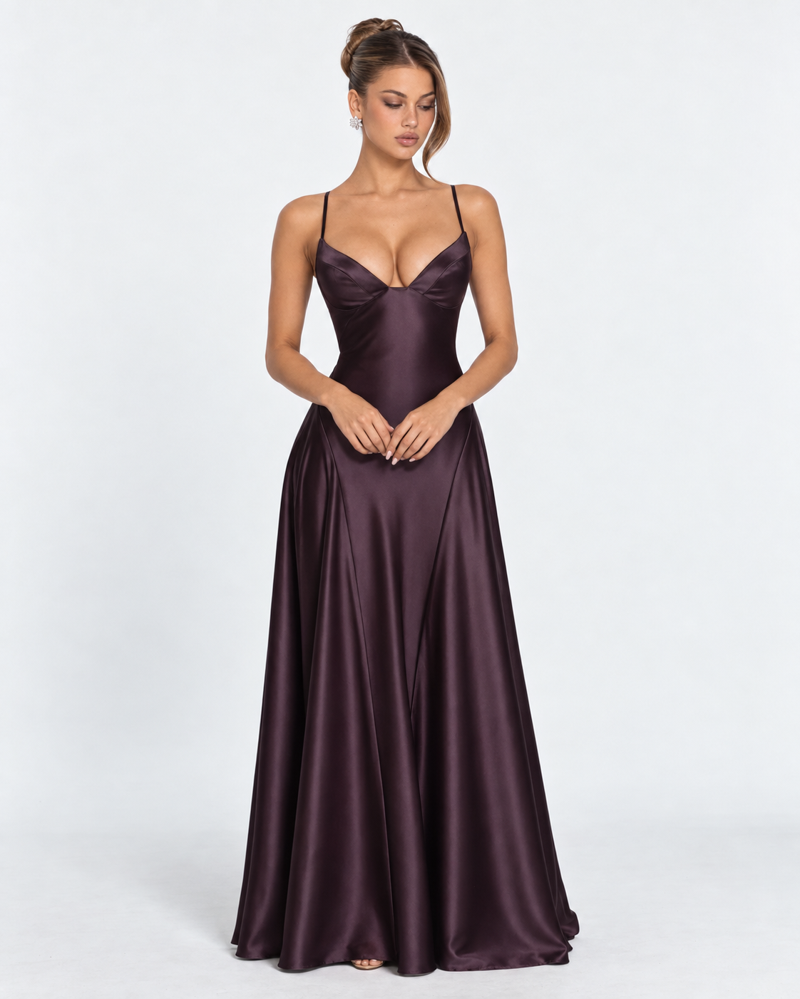Midnight Romance Satin Maxi