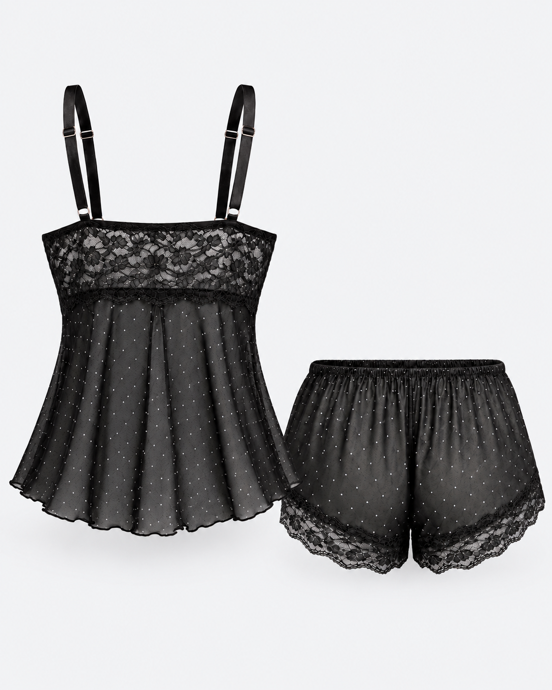 Midnight Crush Lace Set