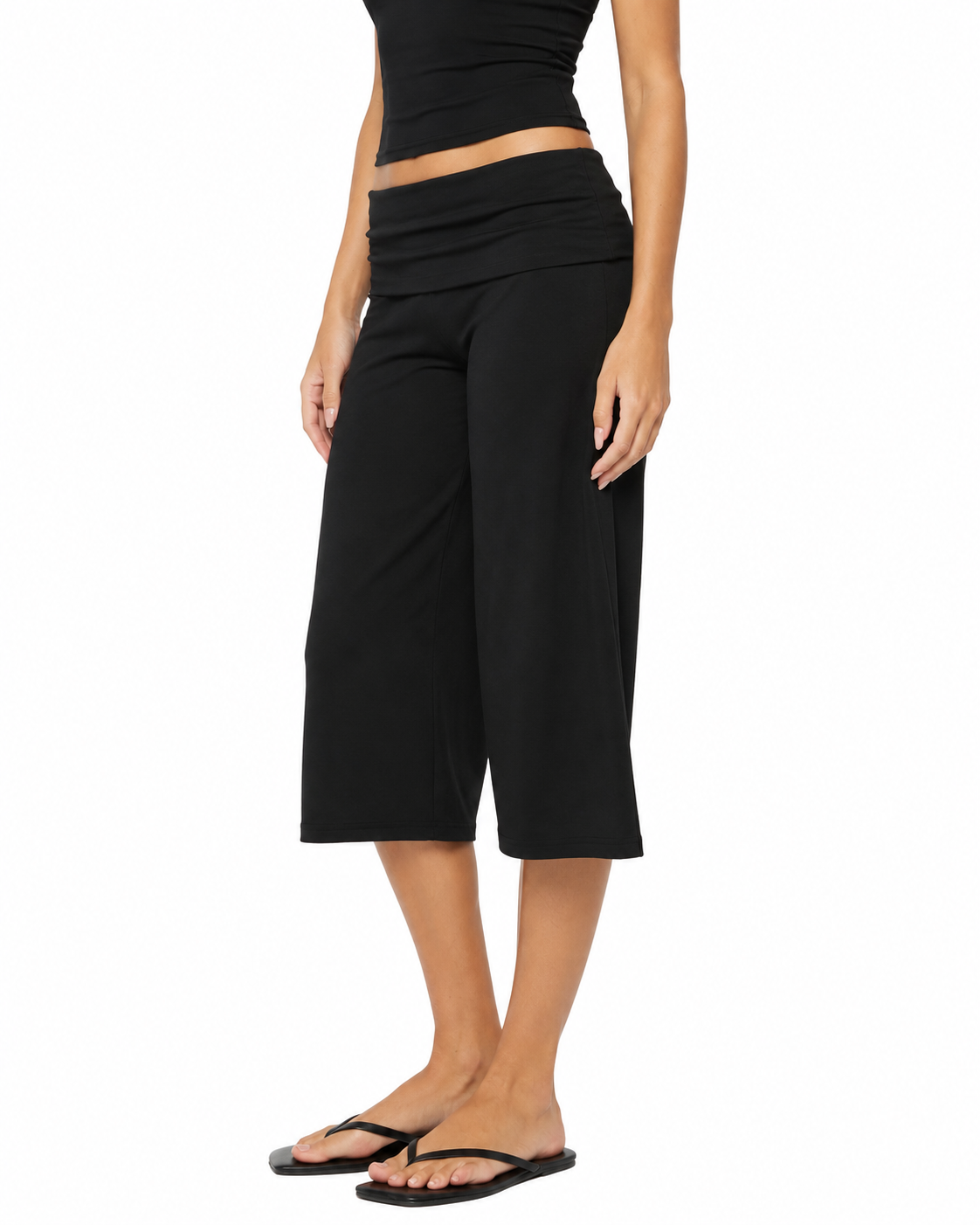 Foldover Capri Pants