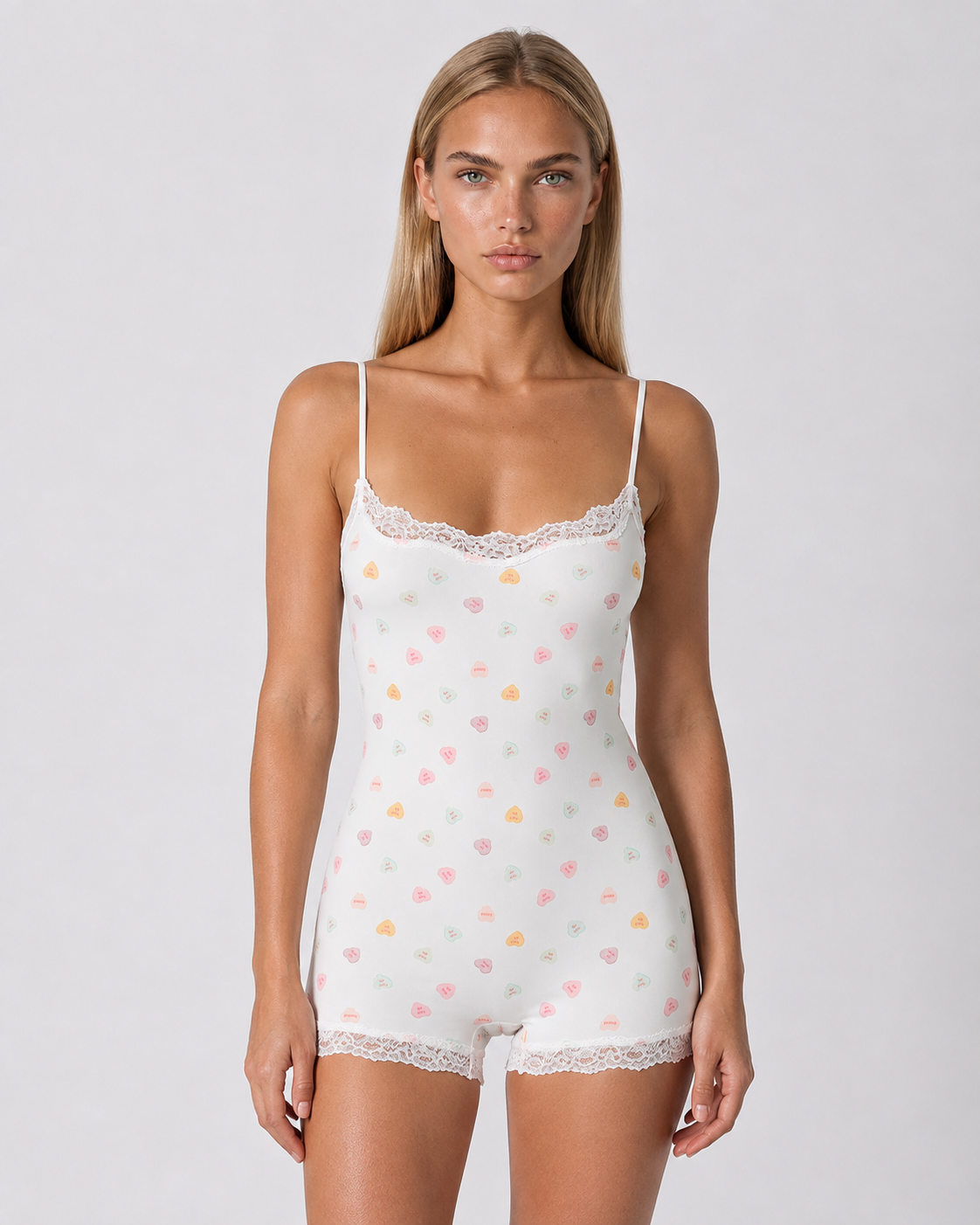 Sweetheart Lace Romper