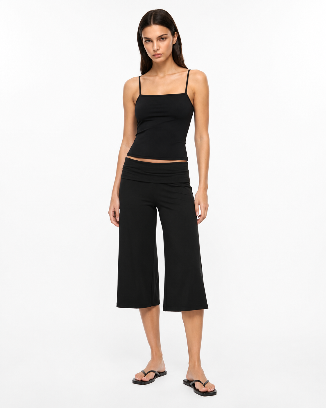 Foldover Capri Pants