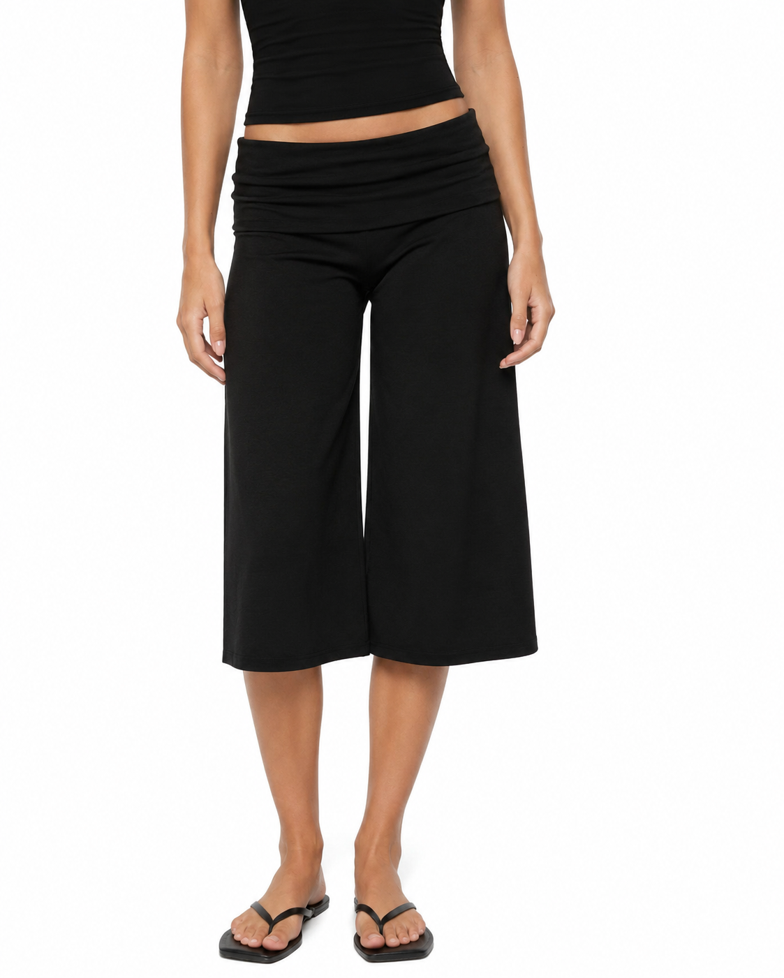 Foldover Capri Pants
