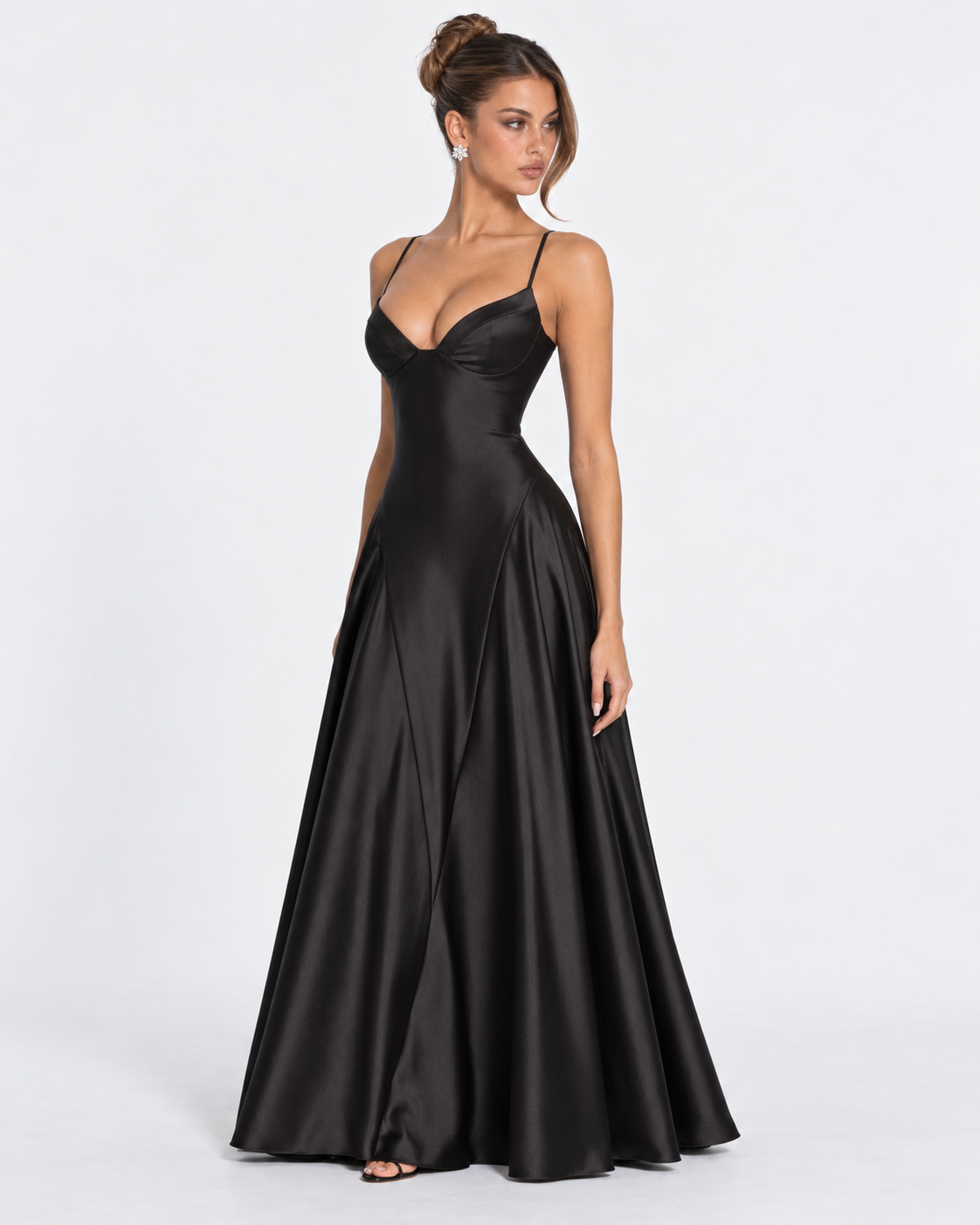 Midnight Romance Satin Maxi
