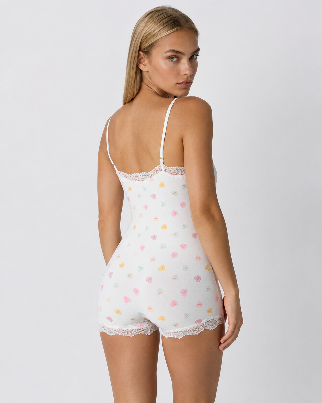 Sweetheart Lace Romper