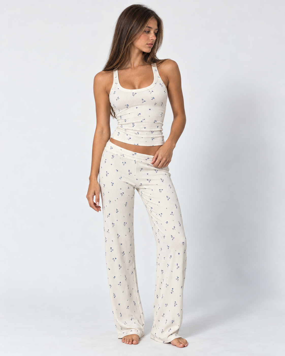 Bluebell Morning Ribbed Set