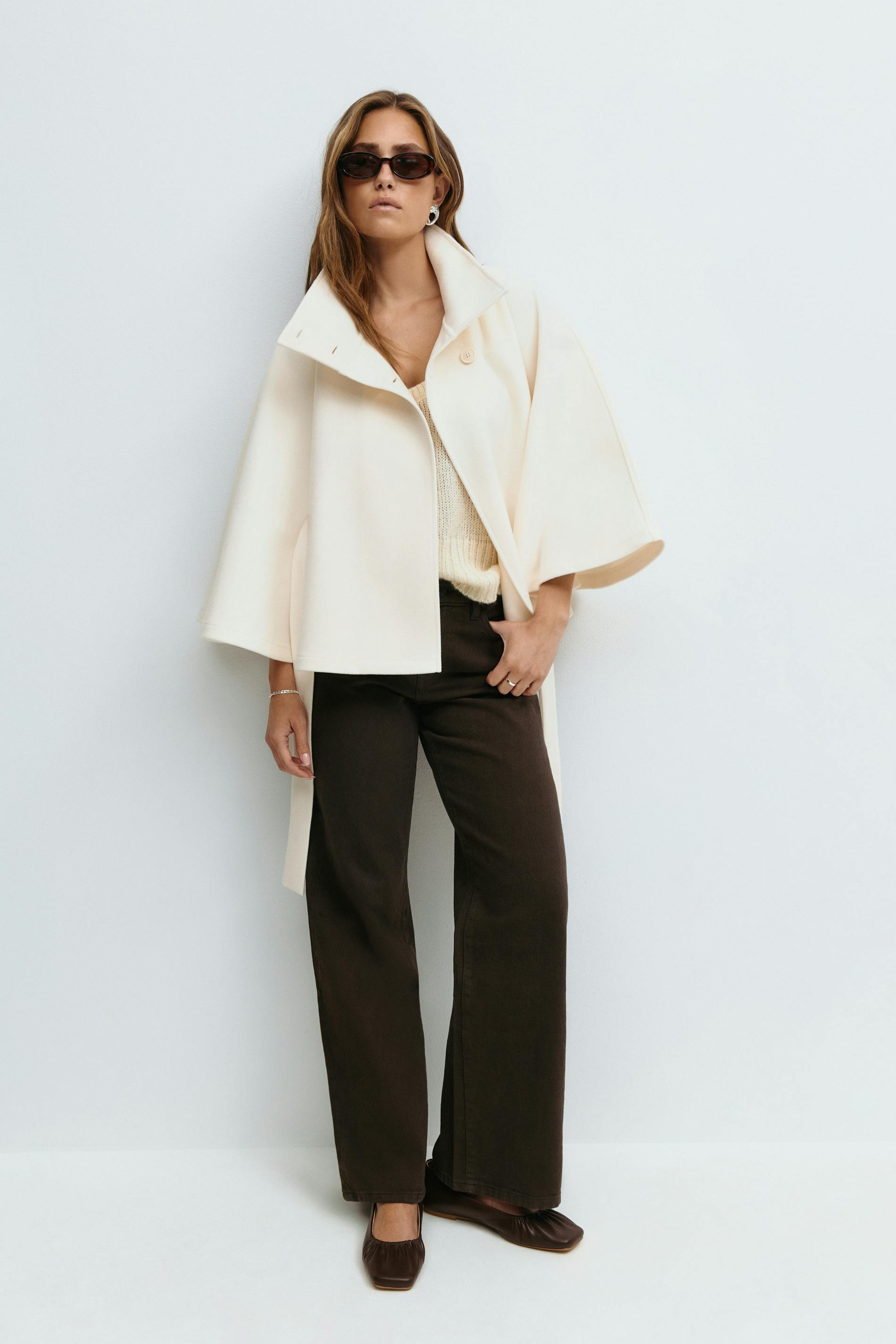 ARIA | Belted Cape Jacket