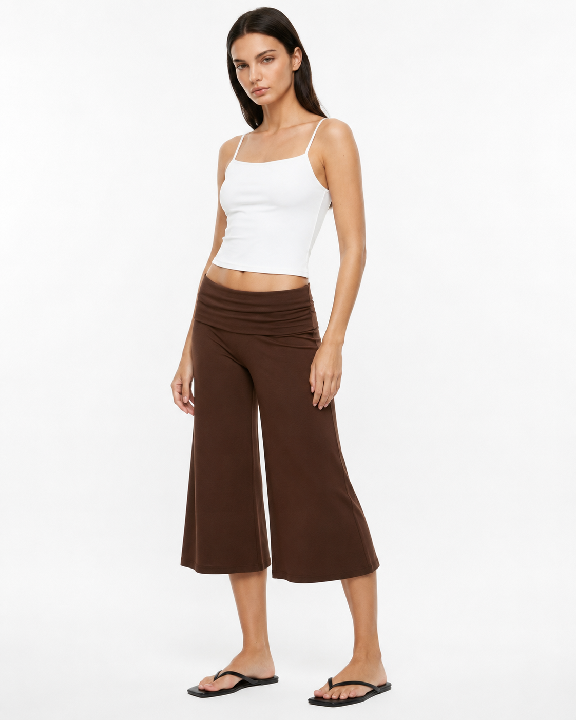 Foldover Capri Pants