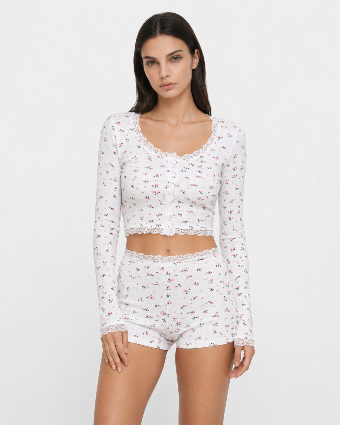 Soft Girl Floral PJ Set