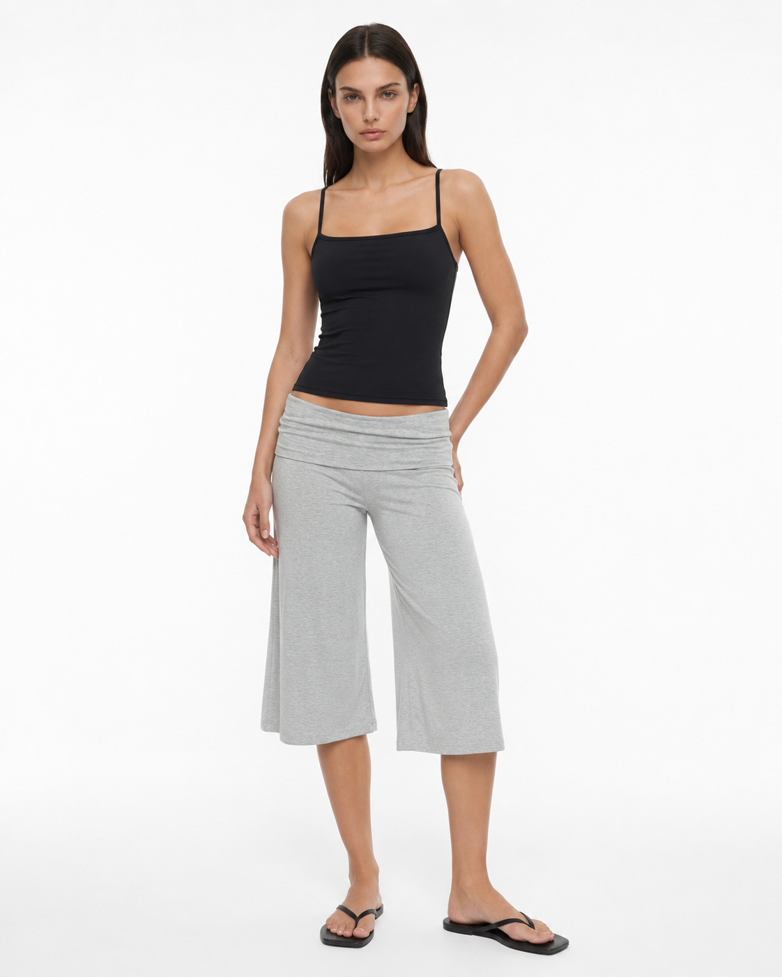 Foldover Capri Pants