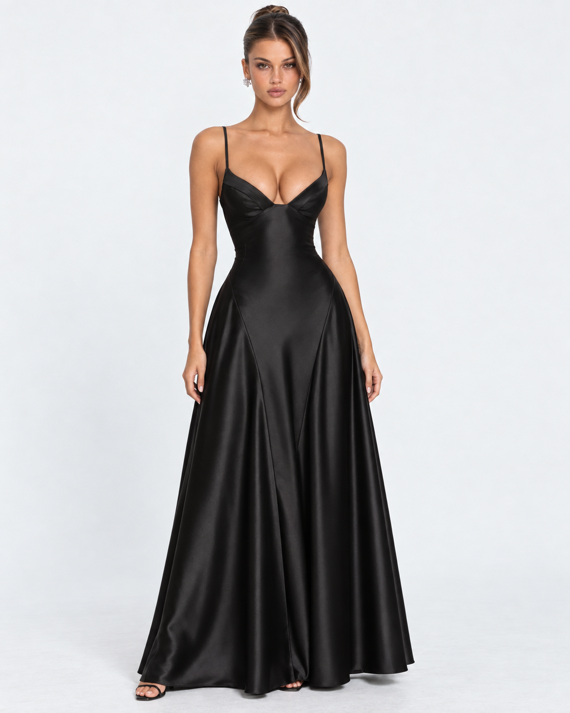 Midnight Romance Satin Maxi